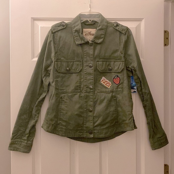 Trendy army green fall jacket - Picture 2 of 8